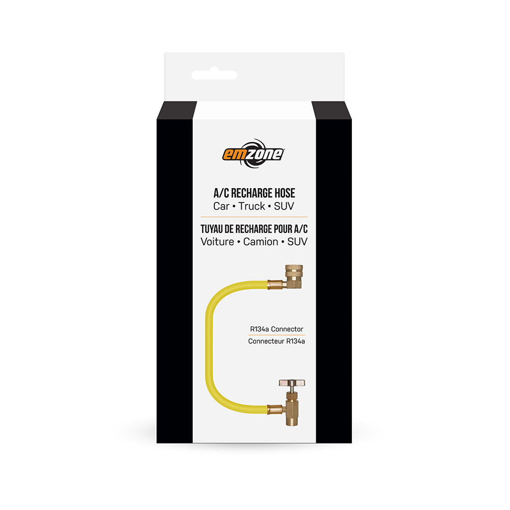 Tuyau de recharge avec valve 1/2" (laiton) – 13" / 33 cm EMZONE