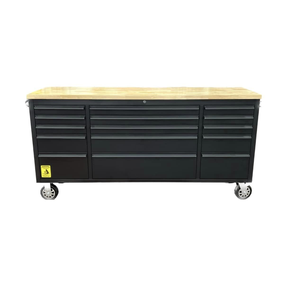Coffre 72'' Noir dessus en bois-franc