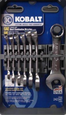 Ens. 7pcs clés mixtes courtes SAE