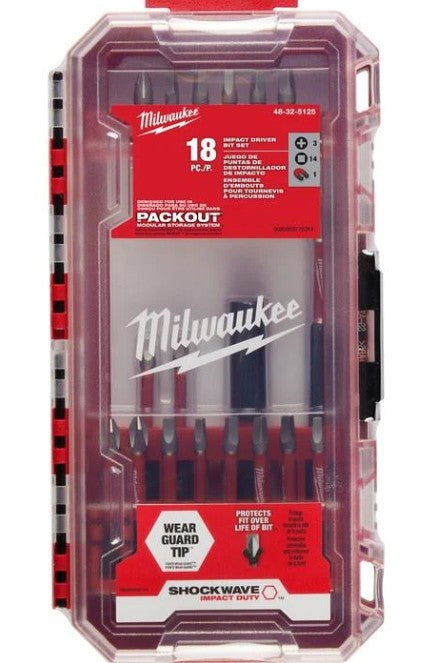 Jeu d'embouts pour clé à chocs Shockwave 18 mcx