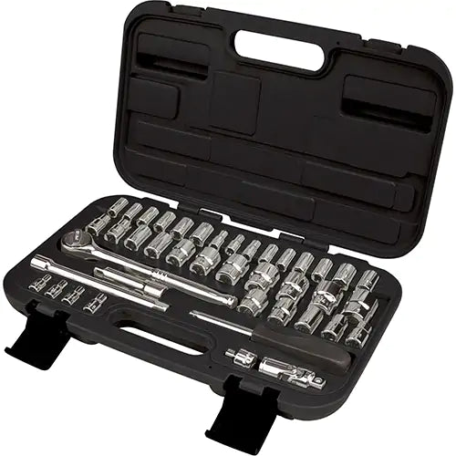 Jeux de douilles SAE/métriques 1/4" et 3/8", 41 Mcx