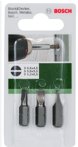 Ens. de 3 embouts plats