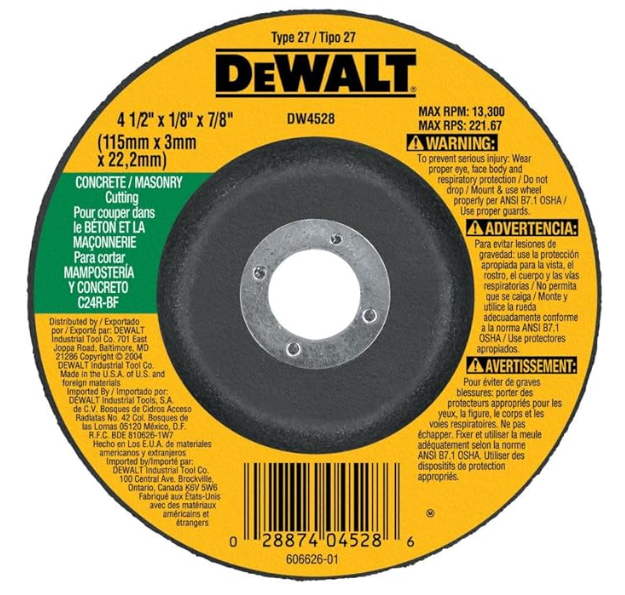 Disque de coupe/meulage 4-1/2''