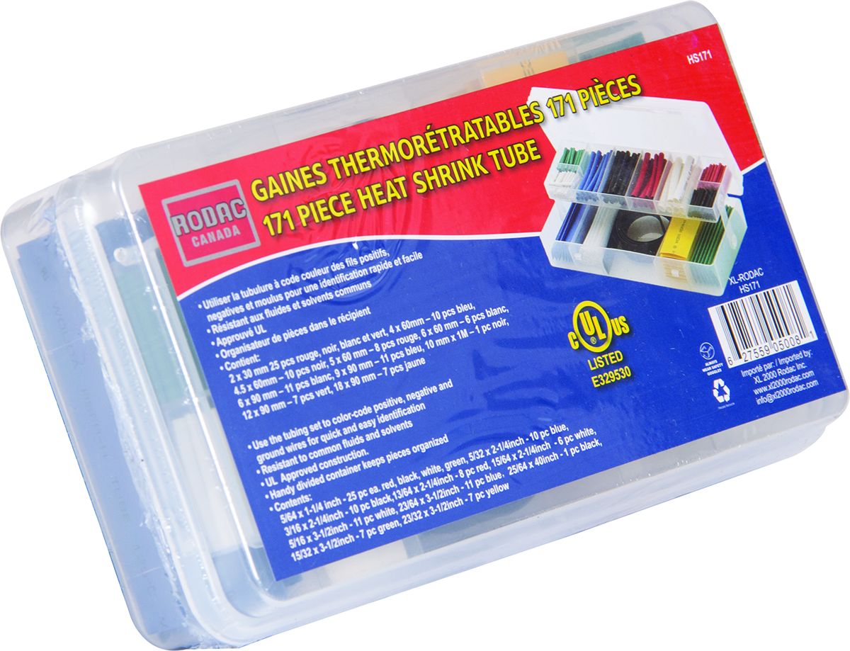Ens. de 171pcs de gaine Thermorétractable