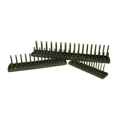 Ens. de porte-douilles en plastique métrique 1/4''-3/8''-1/2''