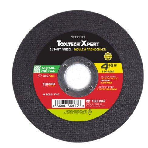 Meule à tronçonner ultra mince 4-1/2'' pour métal