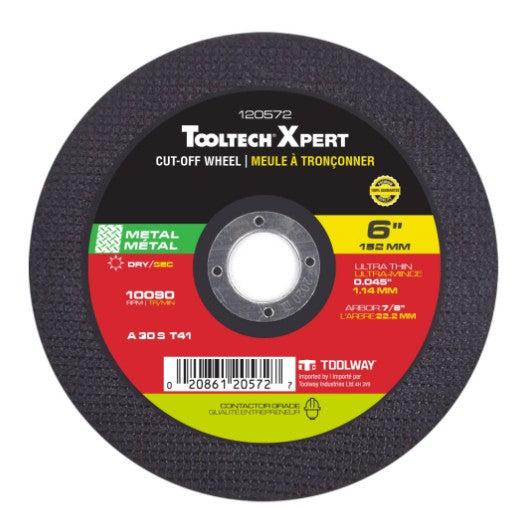 Meule à tronçonner 6'' plat pour métal