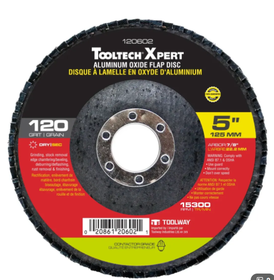 Disque Plat En Oxyde D'aluminium 5po 120 Grincer