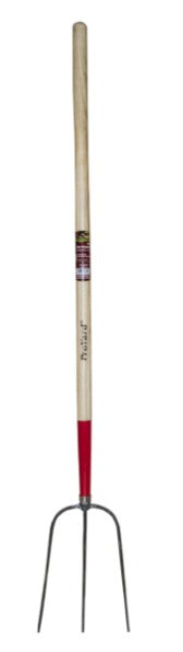 Fourche à foin 3 dents manche en bois 48''