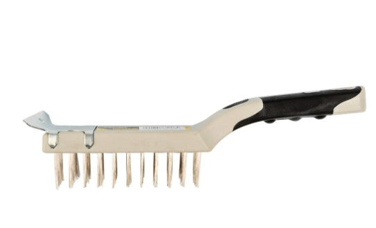 Brosse à BBQ acier inoxydable avec grattoir