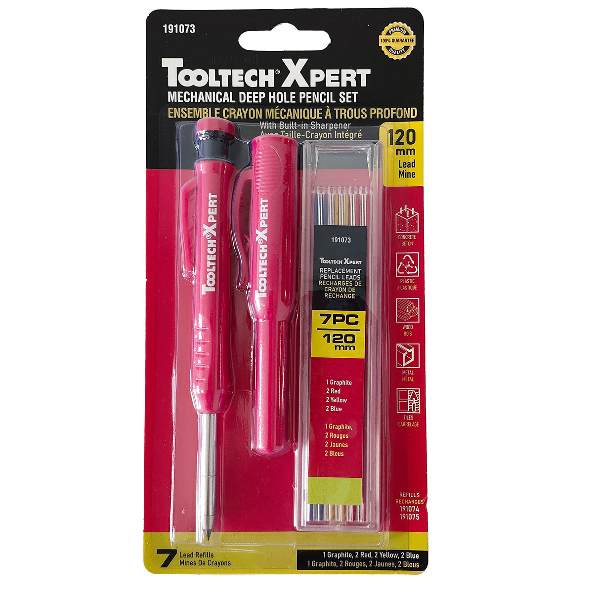 Ensemble de crayon mécanique à trous profond 6po (152mm)