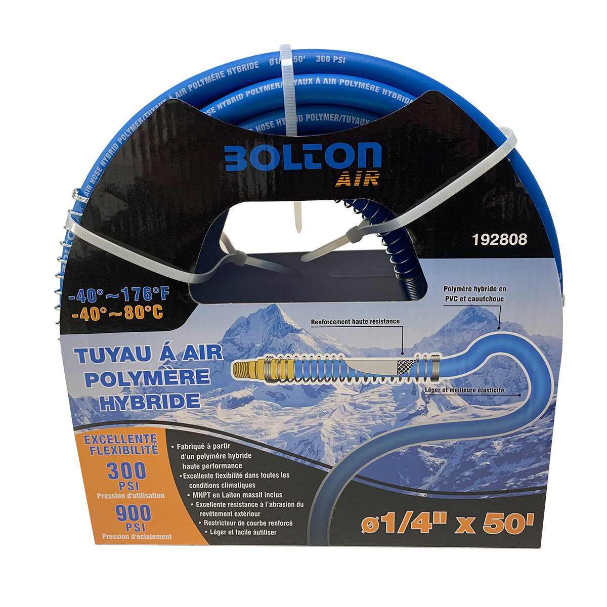 Tuyau à air en polymère hybride avec restricteur 1/4'' x 50pi