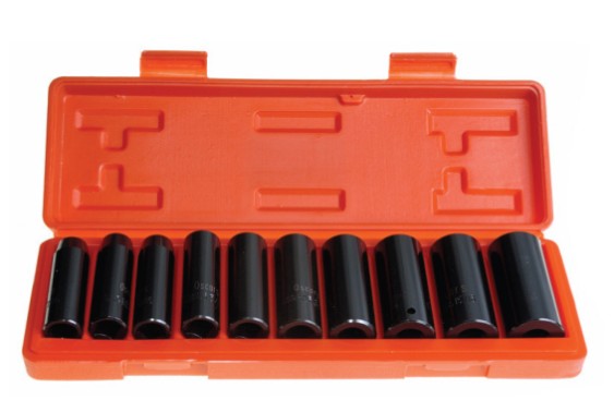 Jeu de douilles profondes à choc prise 1/2''