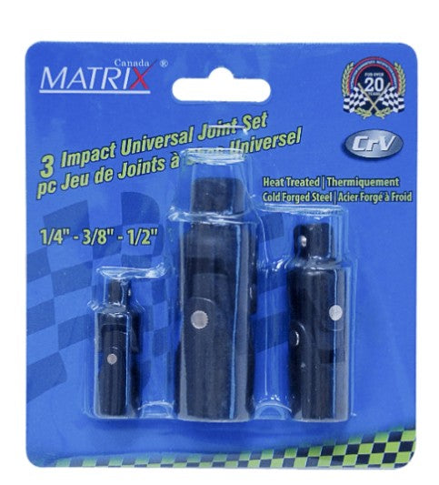 Jeu de 3 joints à choc universel