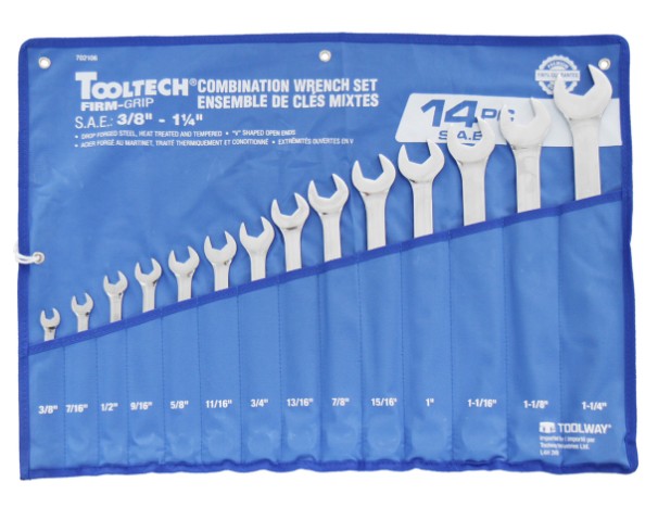Ens. 14pcs clés mixtes SAE