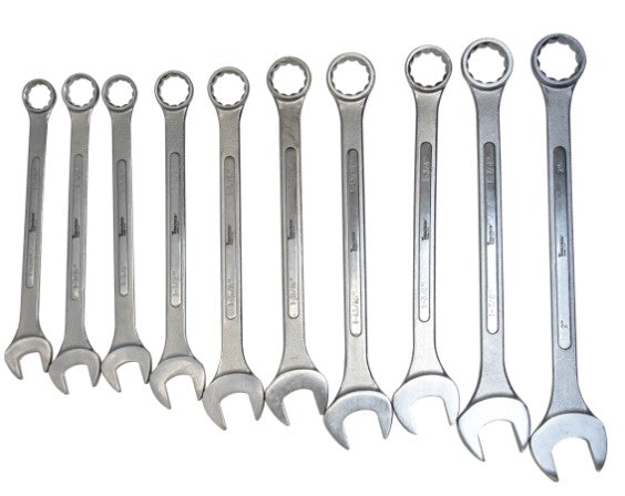Ens. 10pcs clés mixtes surdimensionnées SAE