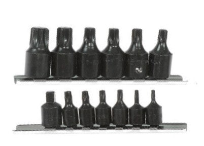 Jeu de 15pcs de douilles TORX à prise 1/4'' et 3/8''