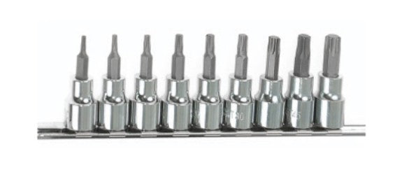 Jeu 10pcs de douilles TORX à prise 3/8''
