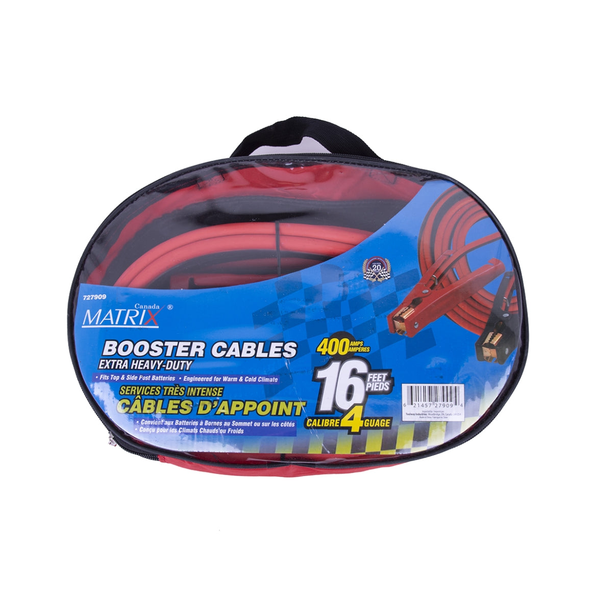 Câbles de Démarrage automobile dans un sac de rangement 400-Amp 4ga 16pi