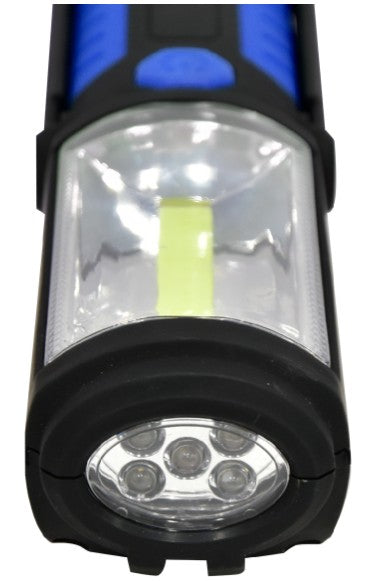 Lampe de Travail & Lampe de Poche 2-en-1 LED COB avec Crochet & Bras Magnétique