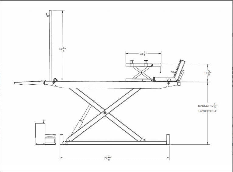 Pont élévateur pour moto/vtt Decker 2000lbs